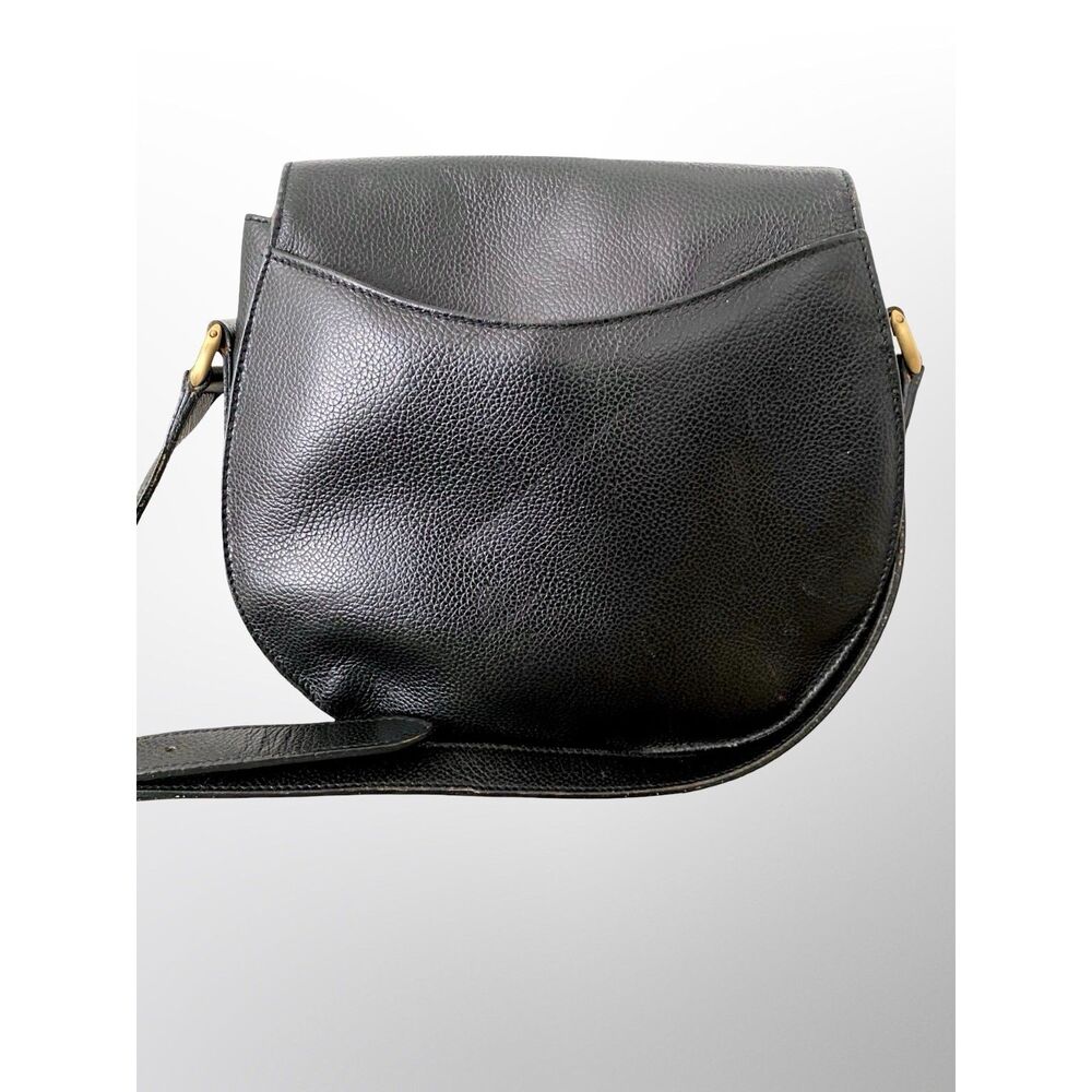 Vintage Coach 1994 Madison Carlyle 4401 Black Leather Crossbody Turnlock Italy - Picture 4 of 13